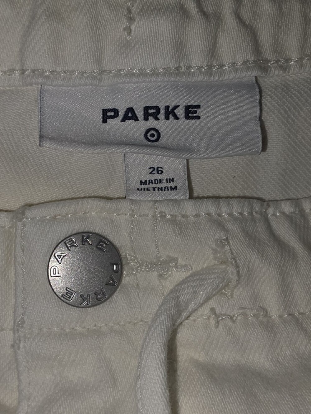 Parke Target Wide Leg Jeans in White - Picture 2 of 7